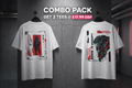 Heavyweight Oversized Cotton T-Shirt combo pack