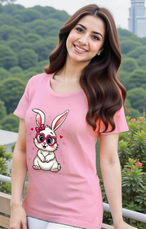 Adorable Bunny Vibes | Women’s Classic Crew T-Shirt