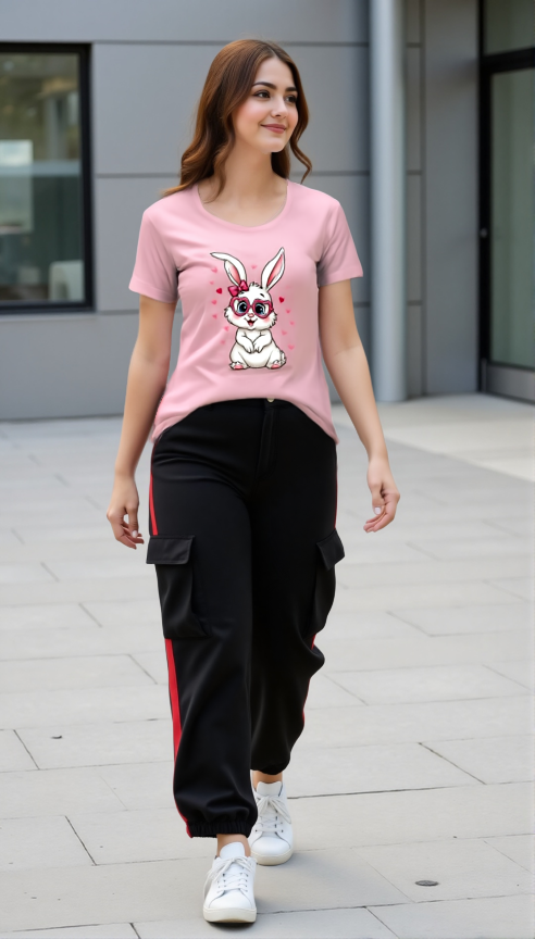 Adorable Bunny Vibes | Women’s Classic Crew T-Shirt